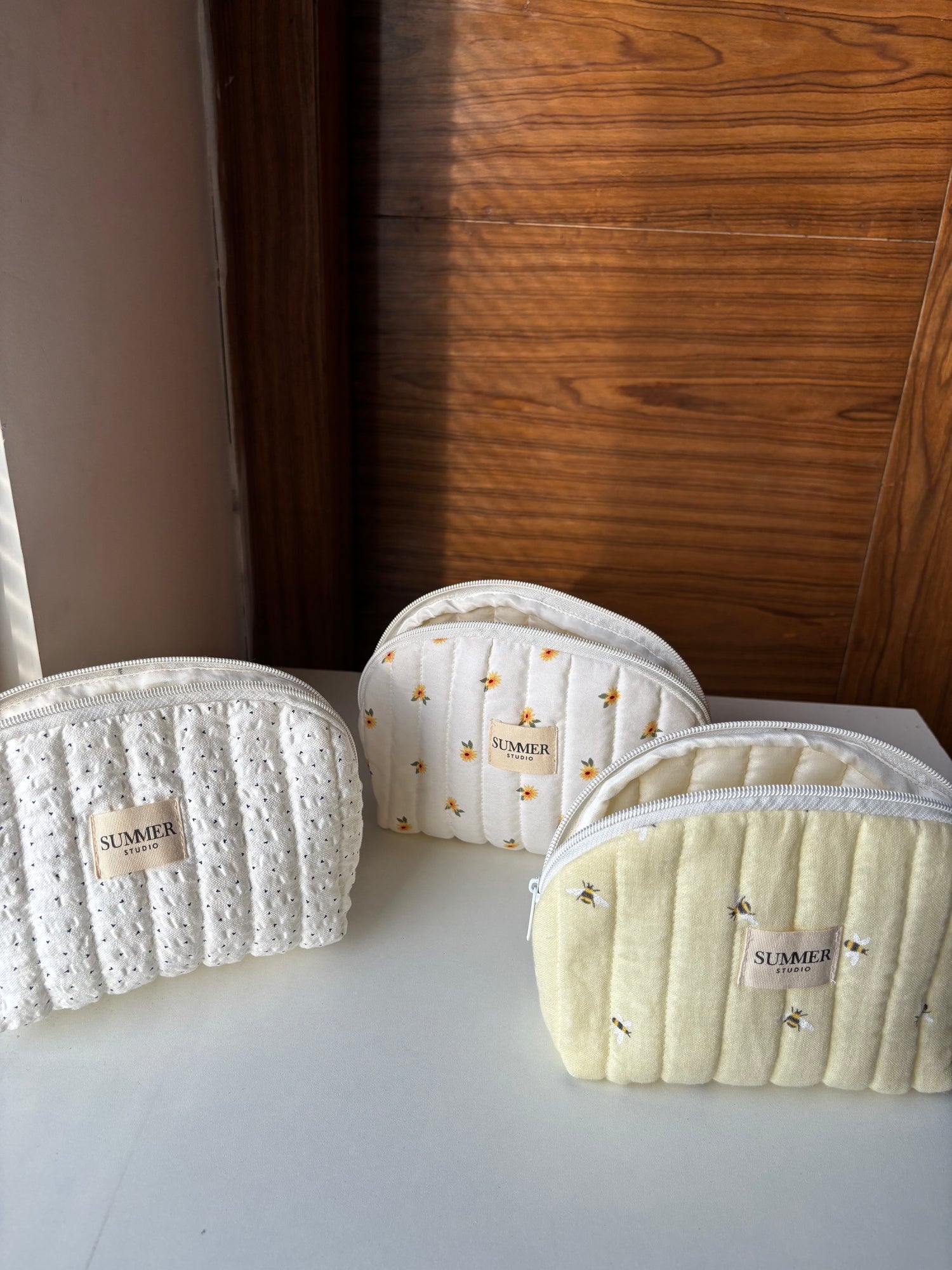 Shell Quilted Pouches