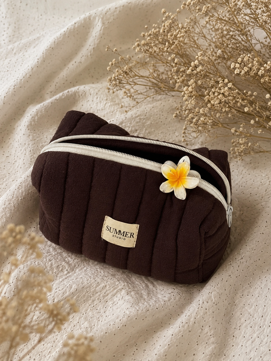 Caramel Brew Quilted Pouch