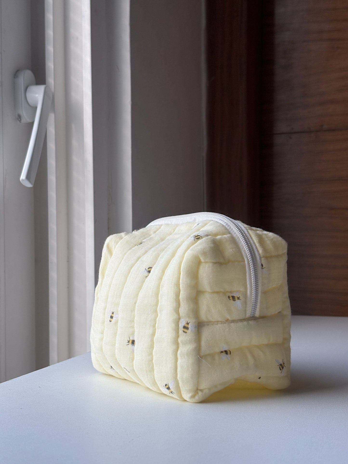 Butter Bee Quilted Pouch