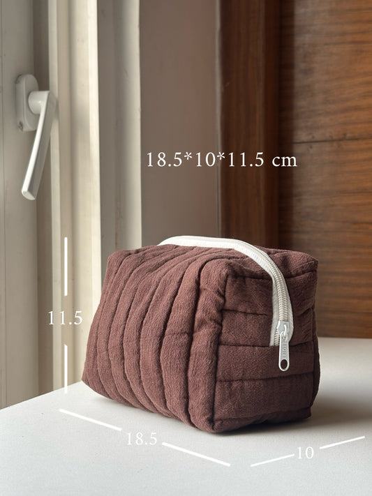 Caramel Brew Quilted Pouch