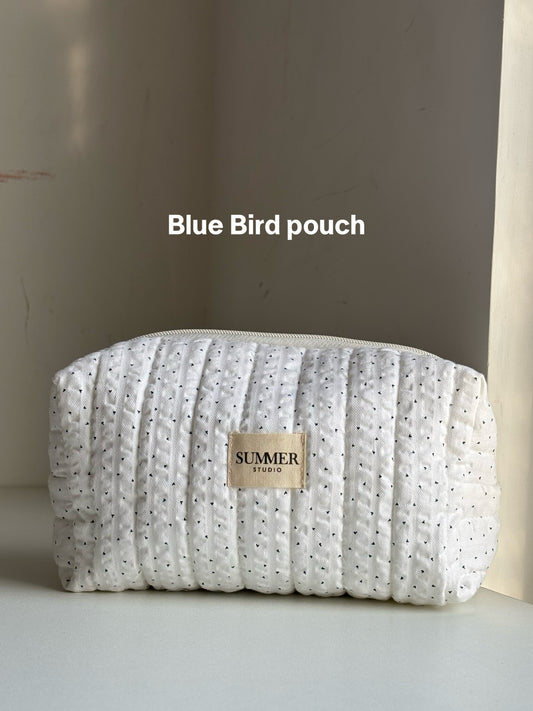 Blue Bird Quilted Pouch