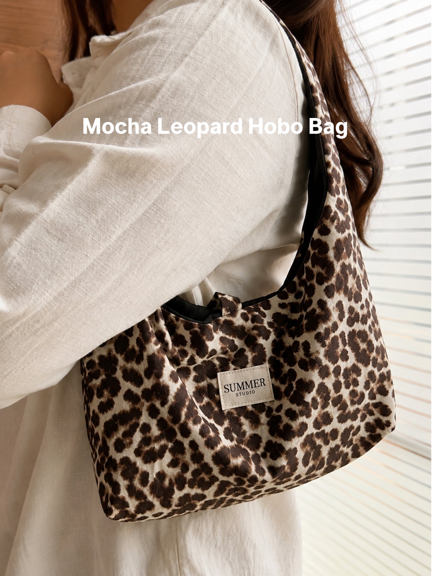 Mocha Leopard Hobo Bag
